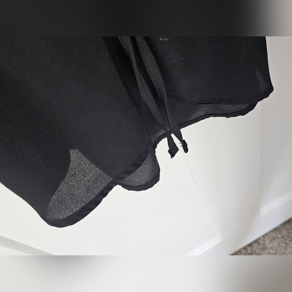 Justify Black Sleeveless Zip Front Peplum Top XL - Picture 6 of 10